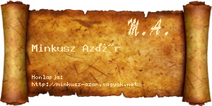 Minkusz Azár névjegykártya